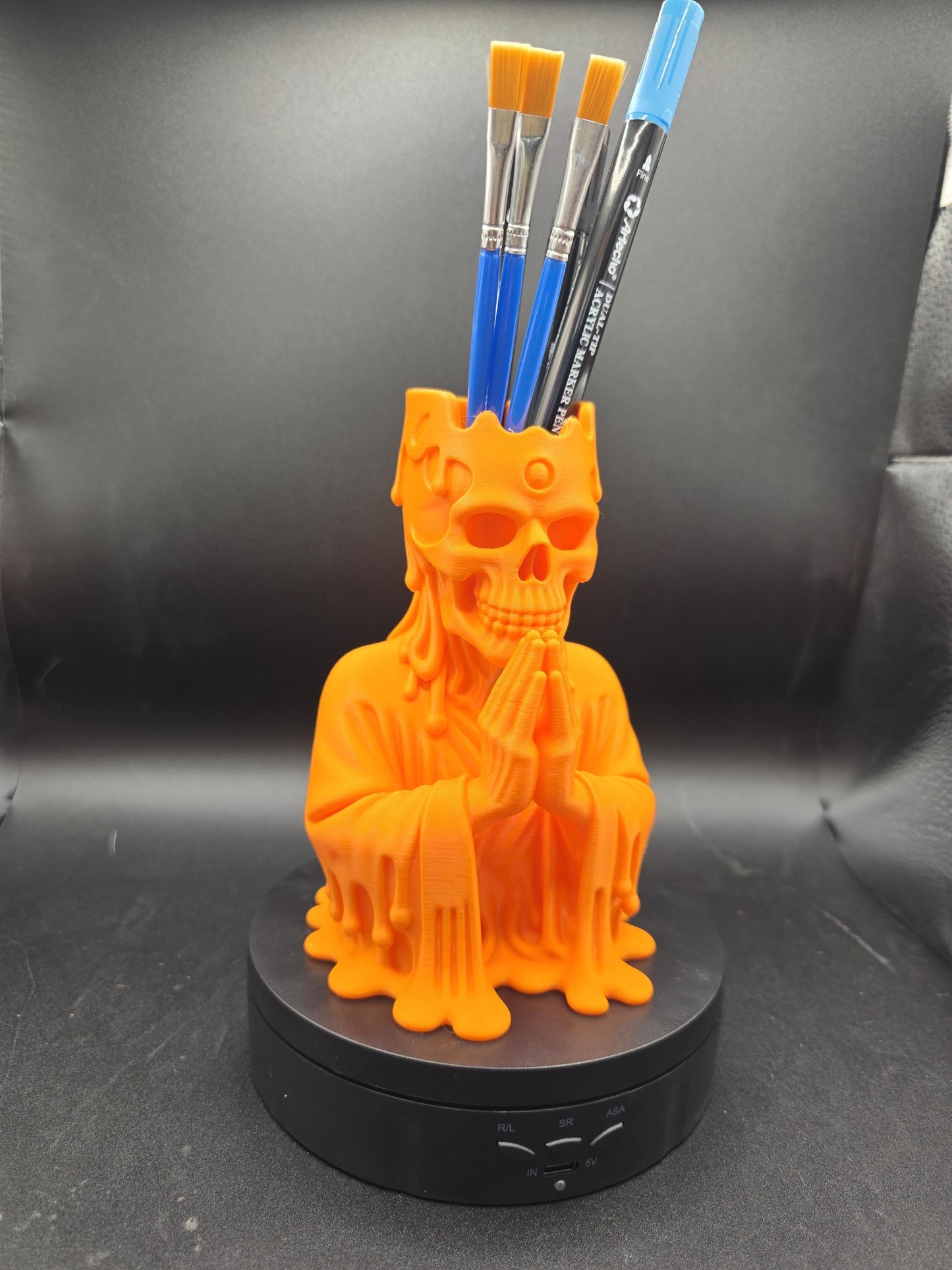 Decorative skeleton pen holders