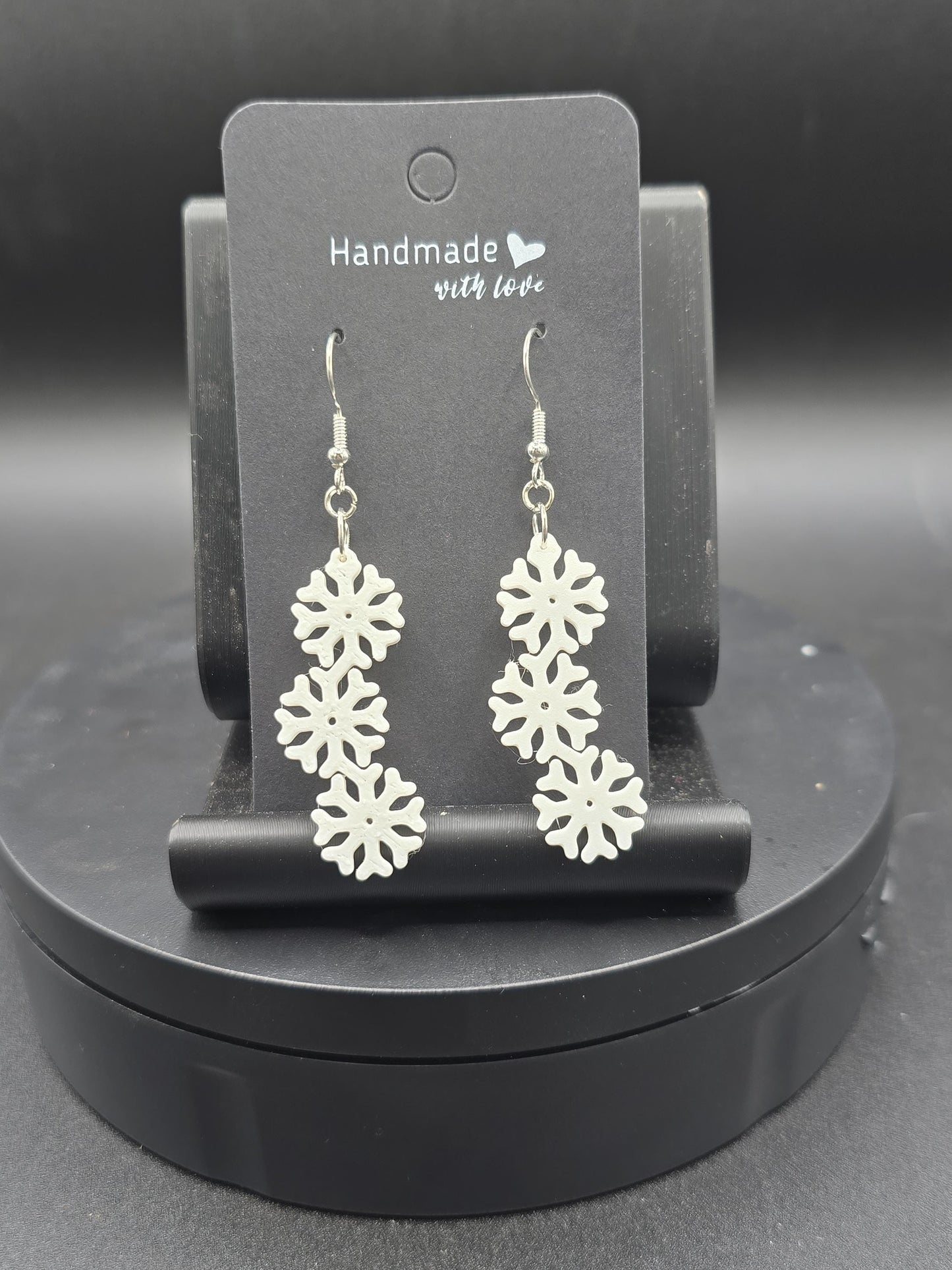 3D Printed Christmas Earrings: Hypoallergenic Stainless Steel Hooks