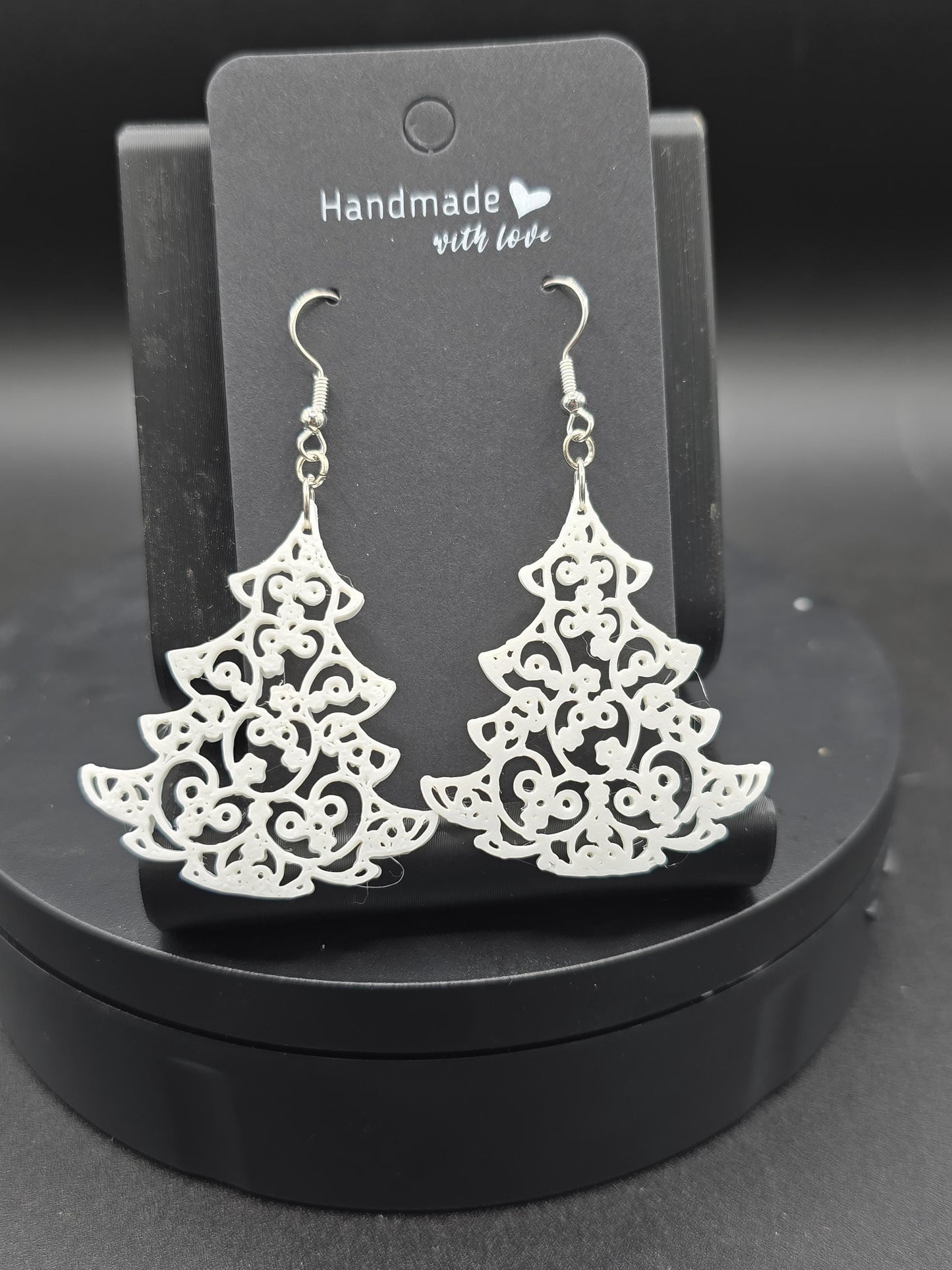 3D Printed Christmas Earrings: Hypoallergenic Stainless Steel Hooks