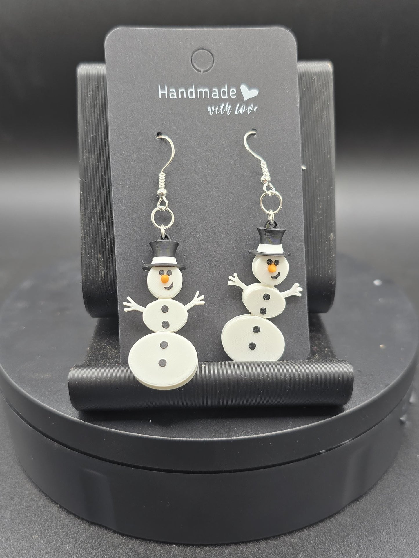 3D Printed Christmas Earrings: Hypoallergenic Stainless Steel Hooks