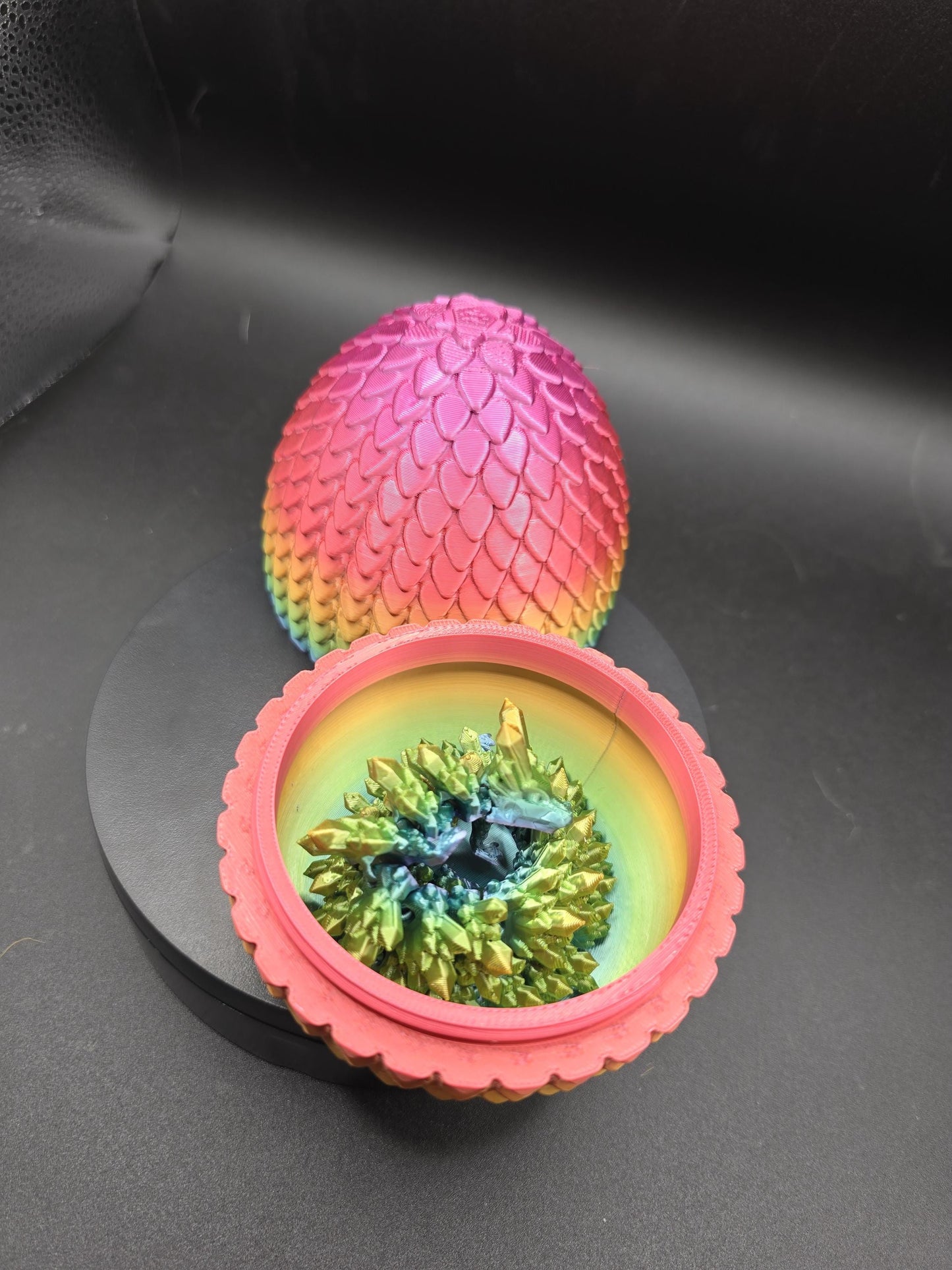 Large Egg and articulated dragon