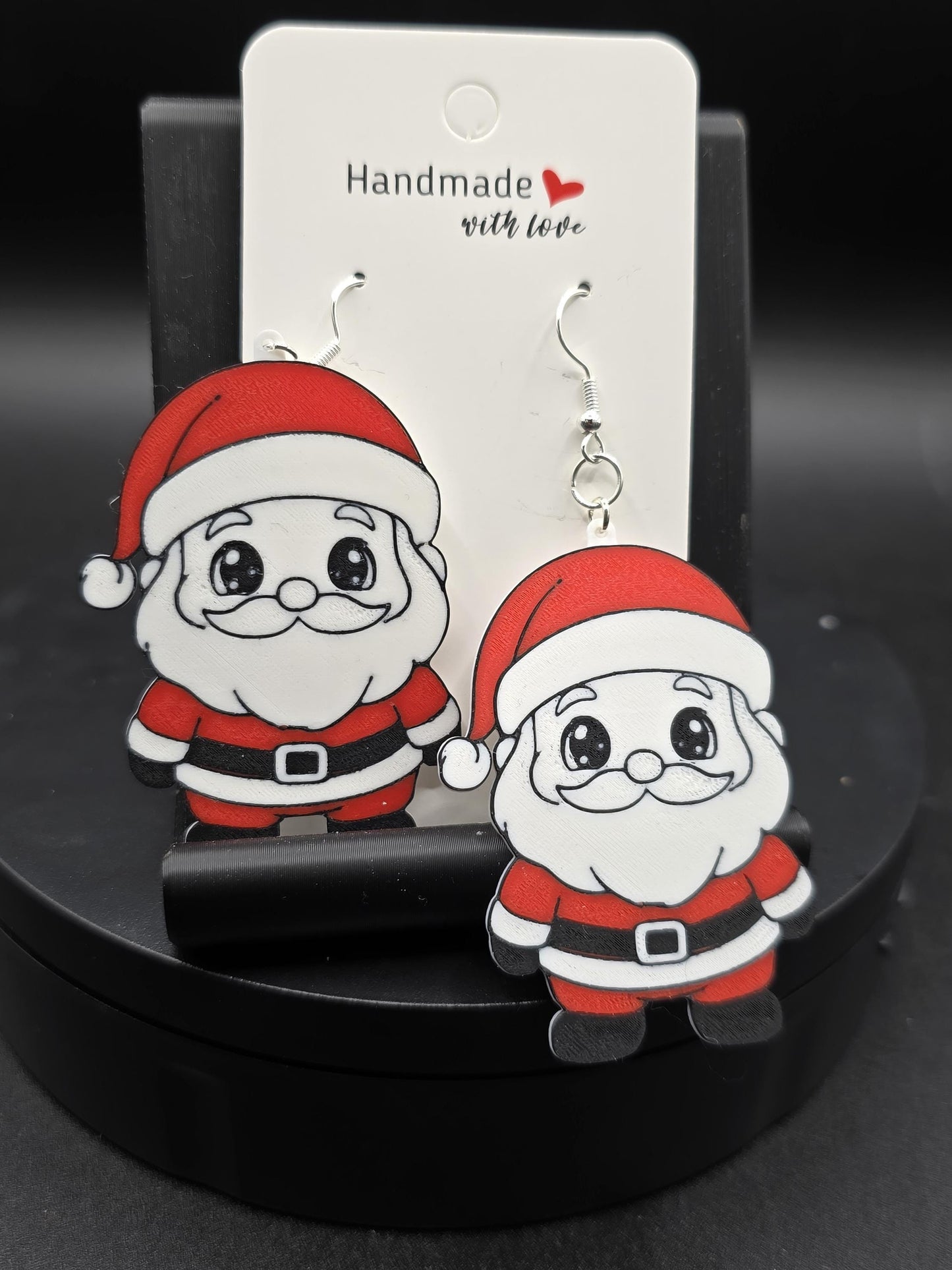 3D Printed Christmas Earrings: Hypoallergenic Stainless Steel Hooks