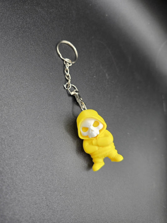 Hooded Skull Keychain: Edgy Skeleton Keyring